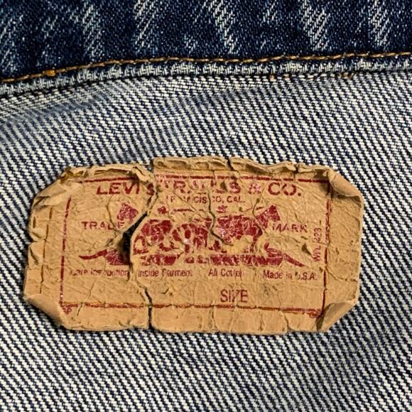 Vintage 80s Levis Acid Wash Denim Trucker Jean Jacket USA 4 Pocket XS Unisex - Picture 3 of 10